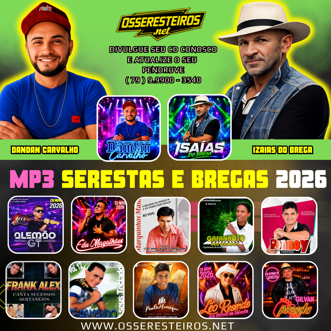 DISCO DE MP3 - SERESTAS E BREGAS 2026